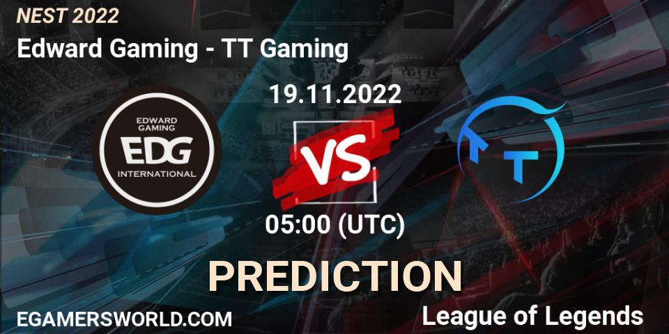 Edward Gaming vs TT Gaming: Match Prediction. 19.11.22, LoL, NEST 2022