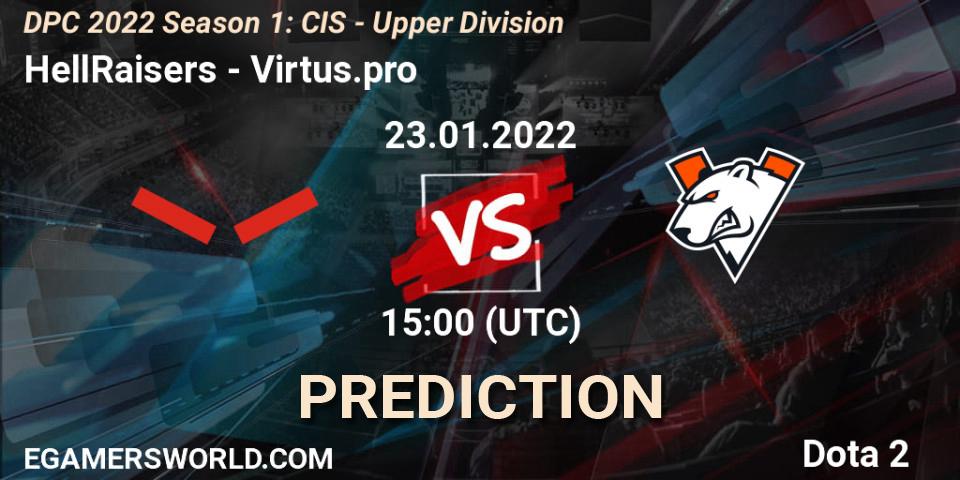 HellRaisers vs Virtus.pro: Match Prediction. 23.01.2022 at 17:02, Dota 2, DPC 2022 Season 1: CIS - Upper Division