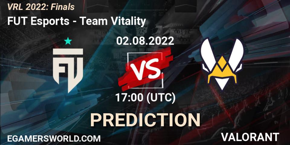 FUT Esports vs Team Vitality: Match Prediction. 02.08.2022 at 16:45, VALORANT, VRL 2022: Finals