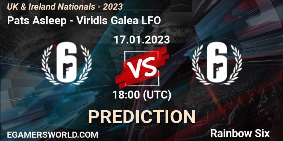 Pats Asleep vs Viridis Galea LFO: Match Prediction. 17.01.2023 at 18:00, Rainbow Six, UK & Ireland Nationals - 2023