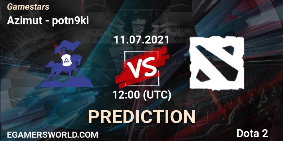 Azimut vs potn9ki: Match Prediction. 11.07.2021 at 14:59, Dota 2, Gamestars