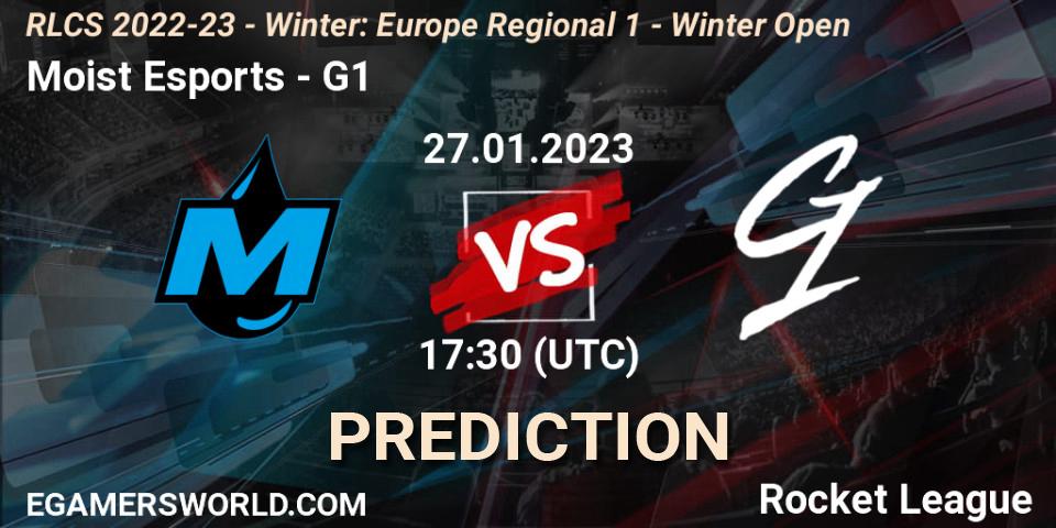 Moist Esports vs G1: Match Prediction. 27.01.2023 at 17:30, Rocket League, RLCS 2022-23 - Winter: Europe Regional 1 - Winter Open