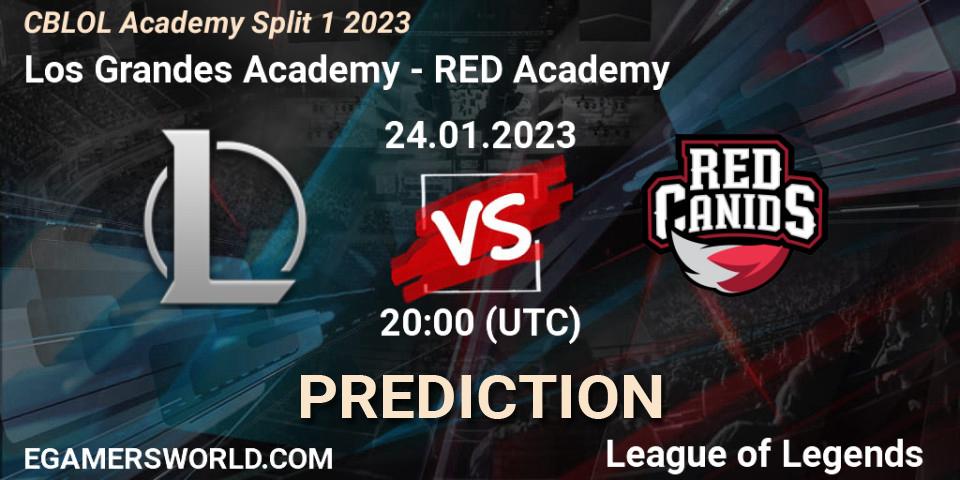 Los Grandes Academy vs RED Academy: Match Prediction. 24.01.2023 at 20:00, LoL, CBLOL Academy Split 1 2023