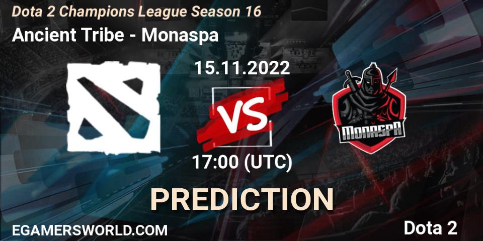 Ancient Tribe vs Monaspa: Match Prediction. 15.11.2022 at 17:30, Dota 2, Dota 2 Champions League Season 16