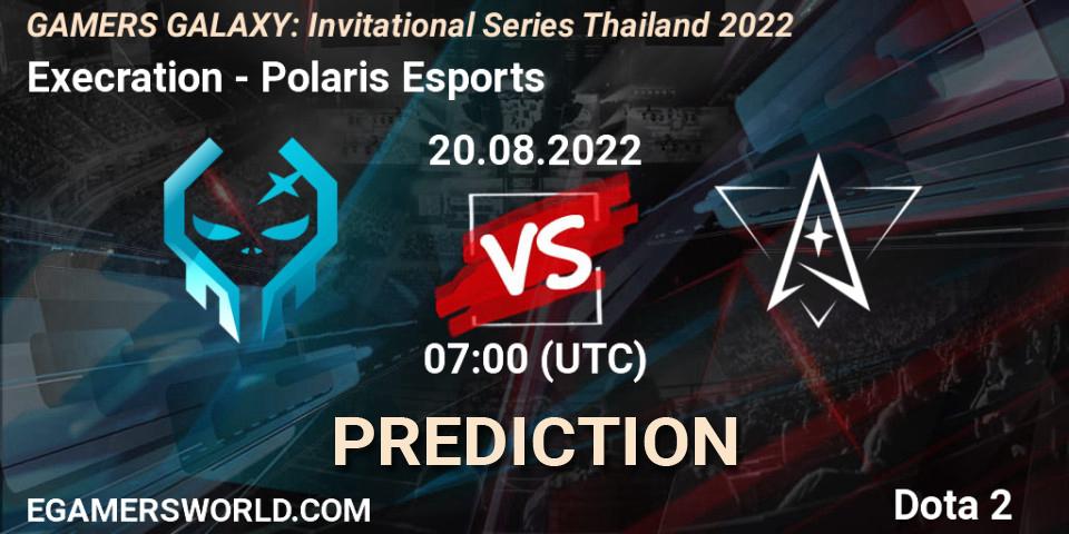 Execration vs Polaris Esports: Match Prediction. 20.08.2022 at 08:00, Dota 2, GAMERS GALAXY: Invitational Series Thailand 2022