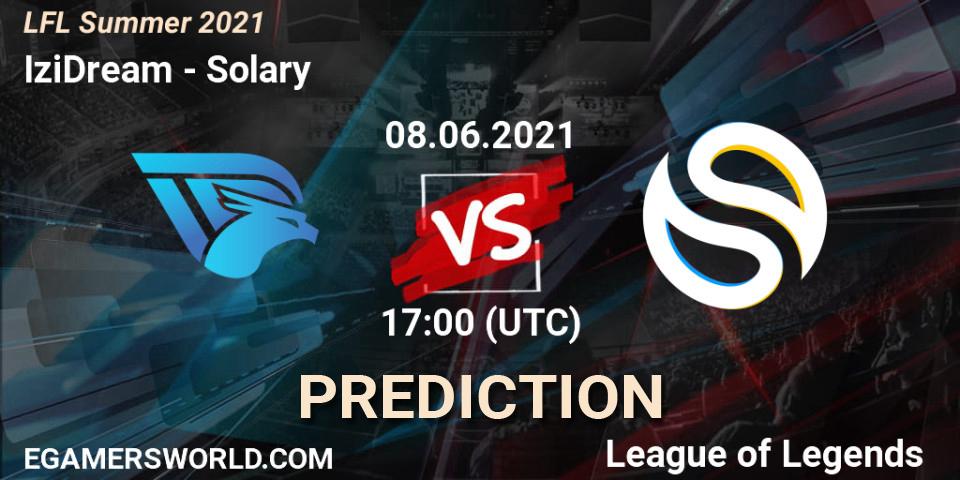 IziDream vs Solary: Match Prediction. 08.06.2021 at 17:00, LoL, LFL Summer 2021