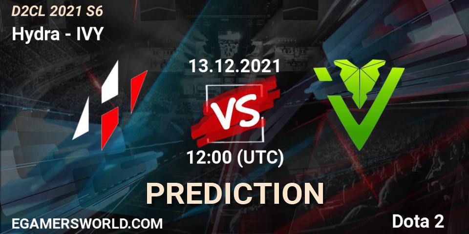 Hydra vs IVY: Match Prediction. 13.12.2021 at 12:00, Dota 2, Dota 2 Champions League 2021 Season 6