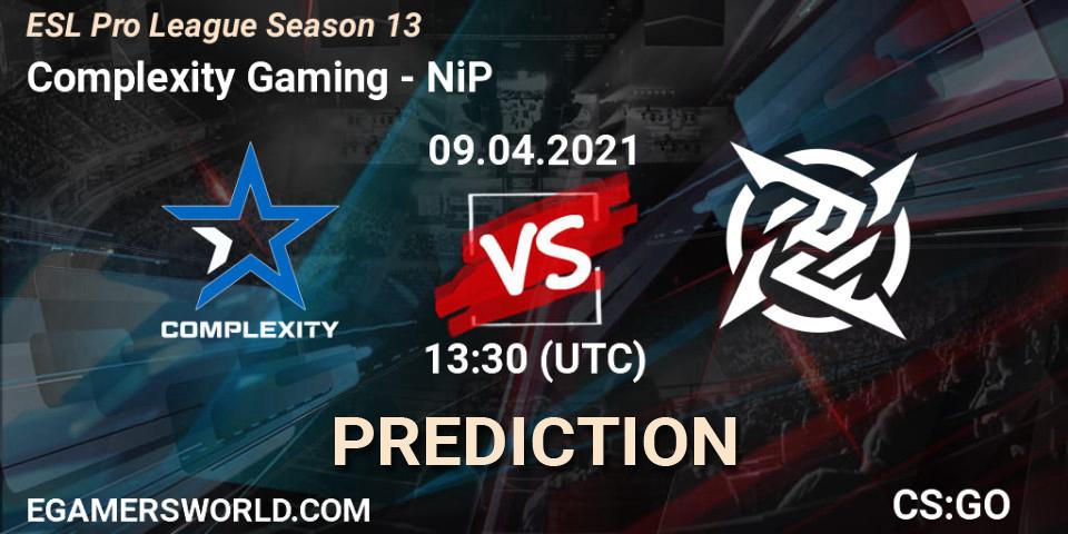 Complexity Gaming vs NiP: Match Prediction. 09.04.21, CS2 (CS:GO), ESL Pro League Season 13