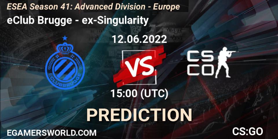 eClub Brugge vs ex-Singularity: Match Prediction. 12.06.22, CS2 (CS:GO), ESEA Season 41: Advanced Division - Europe