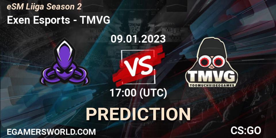 Exen Esports vs TMVG: Match Prediction. 09.01.2023 at 17:00, Counter-Strike (CS2), eSM League Season 2