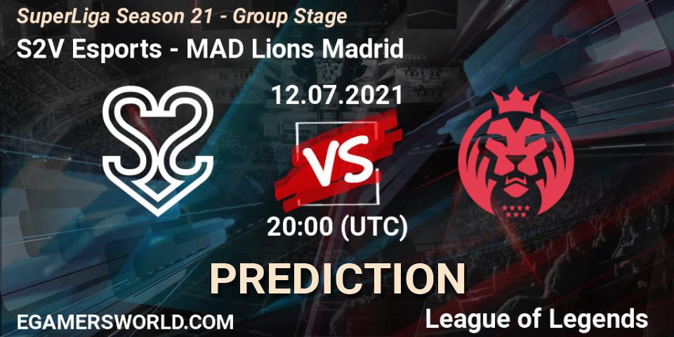 S2V Esports vs MAD Lions Madrid: Match Prediction. 12.07.21, LoL, SuperLiga Season 21 - Group Stage 