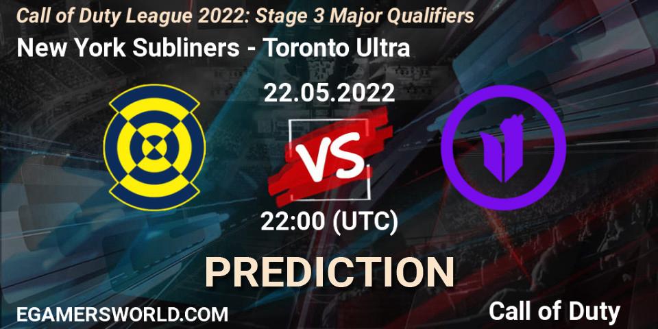 New York Subliners vs Toronto Ultra: Match Prediction. 22.05.22, Call of Duty, Call of Duty League 2022: Stage 3