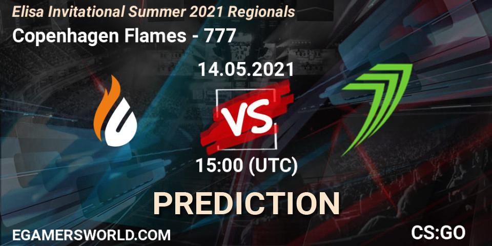 Copenhagen Flames vs 777: Match Prediction. 14.05.2021 at 15:00, Counter-Strike (CS2), Elisa Invitational Summer 2021 Regionals