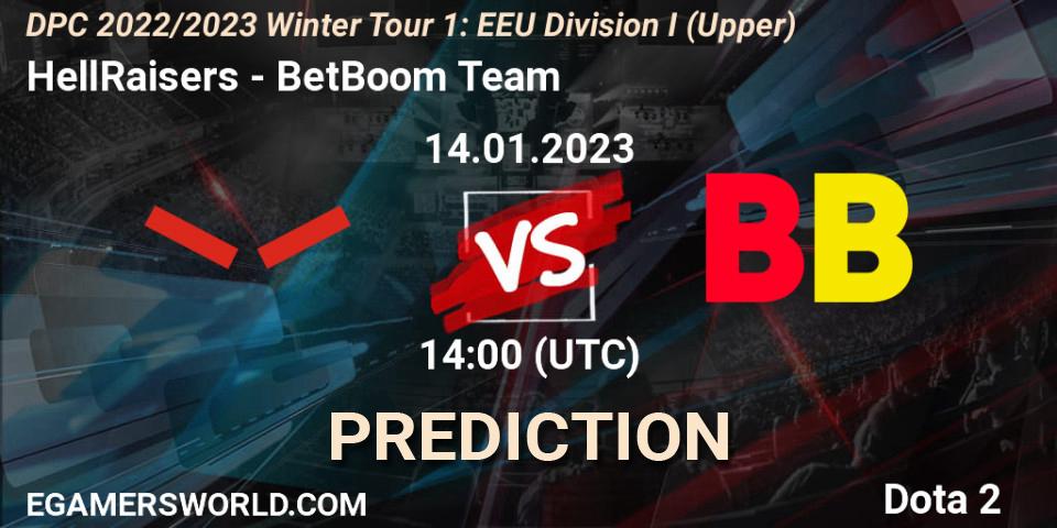 HellRaisers vs BetBoom Team: Match Prediction. 14.01.23, Dota 2, DPC 2022/2023 Winter Tour 1: EEU Division I (Upper)