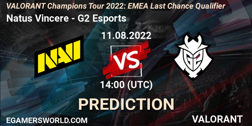 Natus Vincere vs G2 Esports: Match Prediction. 11.08.22, VALORANT, VCT 2022: EMEA Last Chance Qualifier