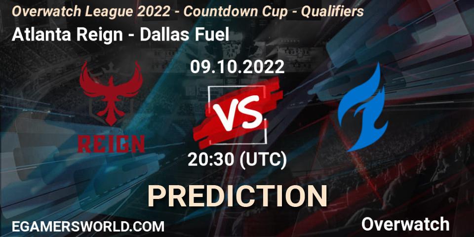 Atlanta Reign vs Dallas Fuel: Match Prediction. 09.10.22, Overwatch, Overwatch League 2022 - Countdown Cup - Qualifiers
