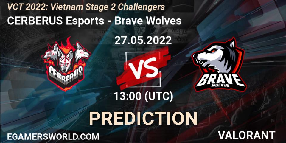 CERBERUS Esports vs Brave Wolves: Match Prediction. 27.05.2022 at 15:00, VALORANT, VCT 2022: Vietnam Stage 2 Challengers