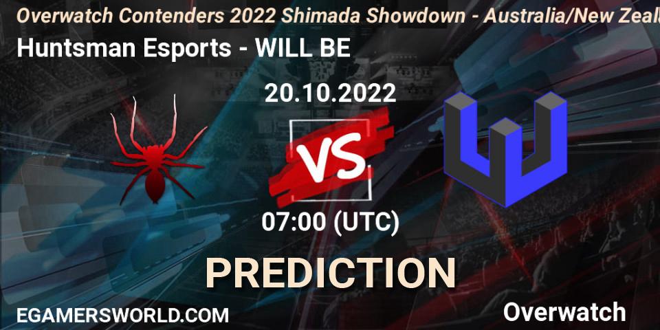 Huntsman Esports vs WILL BE: Match Prediction. 20.10.2022 at 07:00, Overwatch, Overwatch Contenders 2022 Shimada Showdown - Australia/New Zealand - October