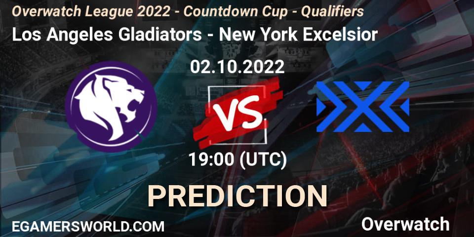Los Angeles Gladiators vs New York Excelsior: Match Prediction. 02.10.22, Overwatch, Overwatch League 2022 - Countdown Cup - Qualifiers