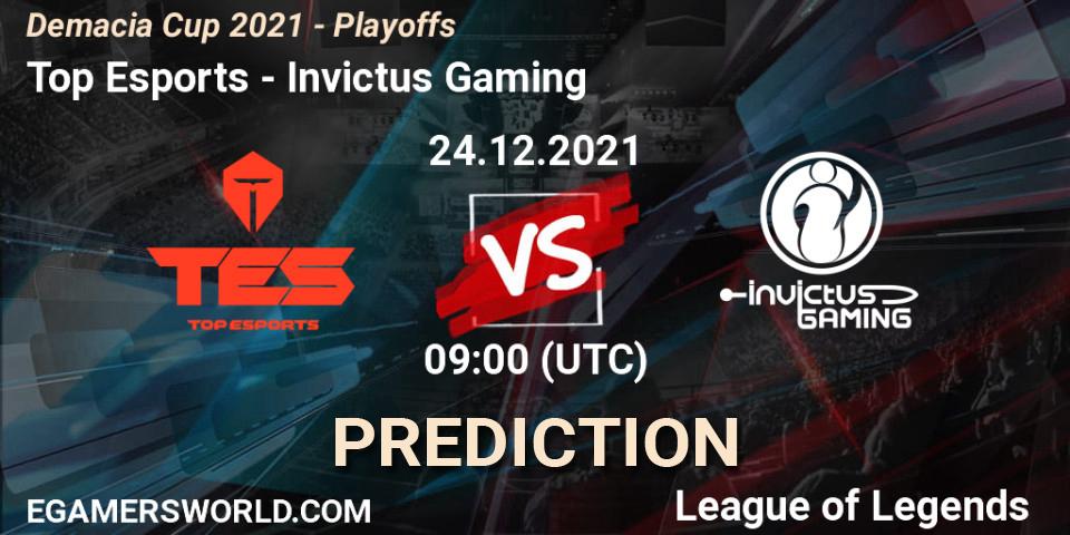 Top Esports vs Invictus Gaming: Match Prediction. 24.12.21, LoL, Demacia Cup 2021 - Playoffs