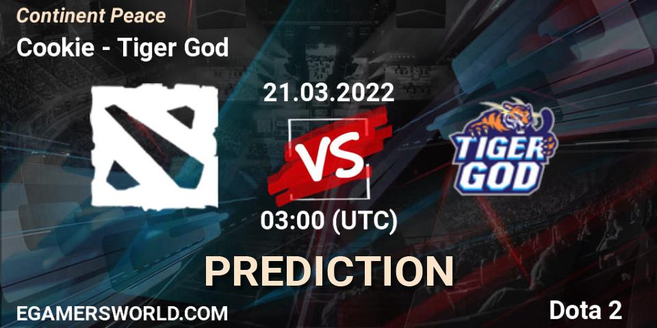 Cookie vs Tiger God: Match Prediction. 21.03.2022 at 03:23, Dota 2, Continent Peace