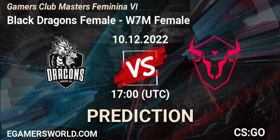 Black Dragons Female vs W7M Female: Match Prediction. 10.12.2022 at 17:00, Counter-Strike (CS2), Gamers Club Masters Feminina VI