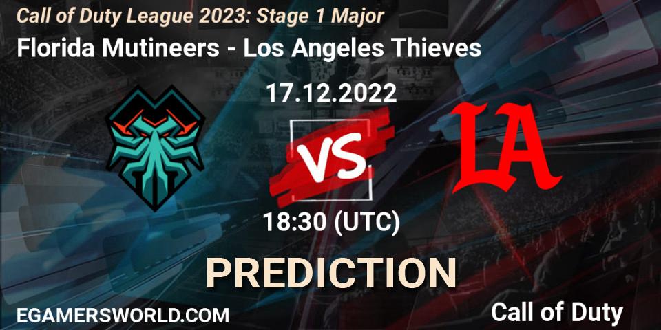 Florida Mutineers vs Los Angeles Thieves: Match Prediction. 17.12.2022 at 18:30, Call of Duty, Call of Duty League 2023: Stage 1 Major