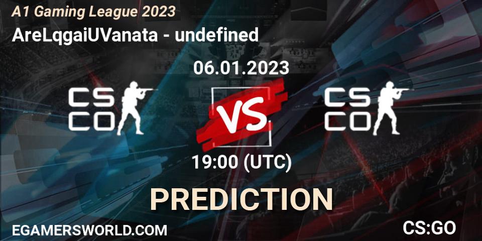 AreLqgaiUVanata vs undefined: Match Prediction. 06.01.23, CS2 (CS:GO), A1 Gaming League 2023