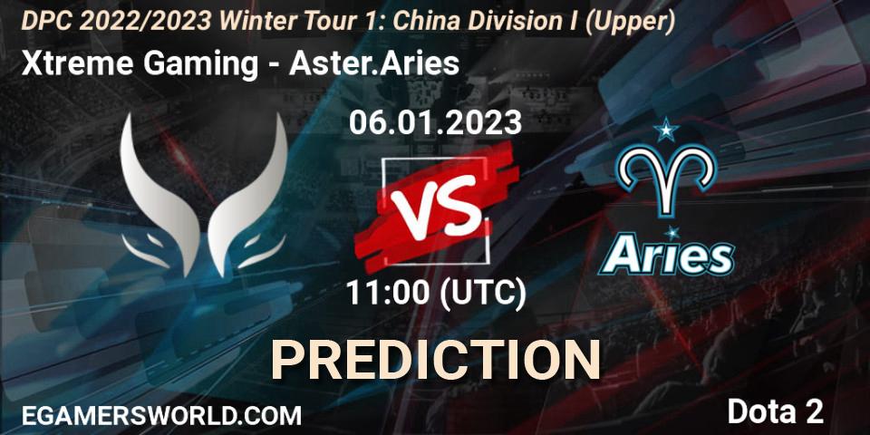 Xtreme Gaming vs Aster.Aries: Match Prediction. 06.01.23, Dota 2, DPC 2022/2023 Winter Tour 1: CN Division I (Upper)