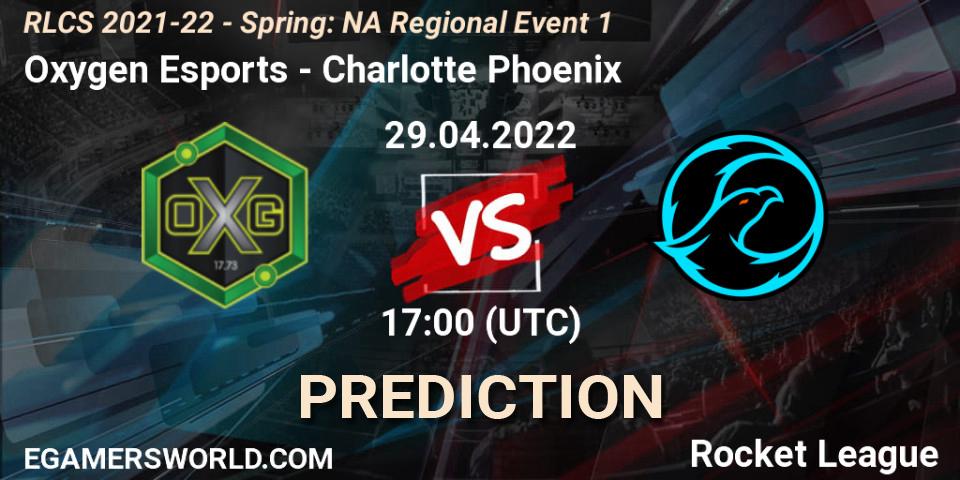 Oxygen Esports vs Charlotte Phoenix: Match Prediction. 29.04.22, Rocket League, RLCS 2021-22 - Spring: NA Regional Event 1