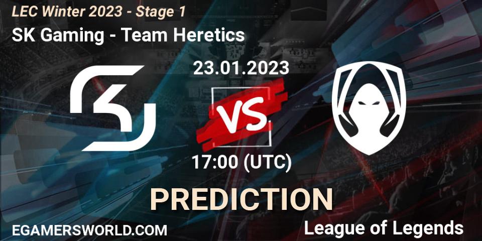 SK Gaming vs Team Heretics: Match Prediction. 23.01.2023 at 17:00, LoL, LEC Winter 2023 - Stage 1