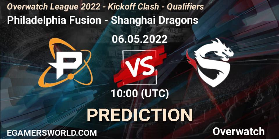 Philadelphia Fusion vs Shanghai Dragons: Match Prediction. 20.05.22, Overwatch, Overwatch League 2022 - Kickoff Clash - Qualifiers