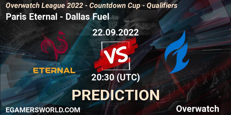 Paris Eternal vs Dallas Fuel: Match Prediction. 25.09.22, Overwatch, Overwatch League 2022 - Countdown Cup - Qualifiers