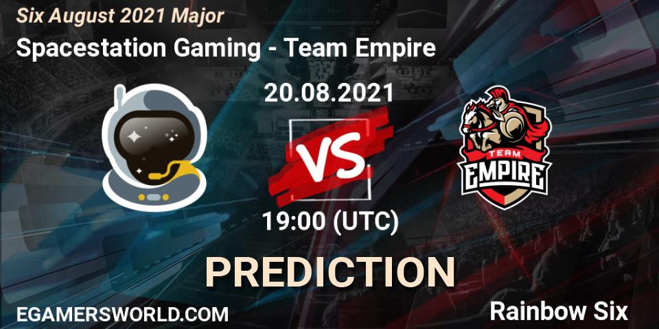Spacestation Gaming vs Team Empire: Match Prediction. 20.08.2021 at 18:30, Rainbow Six, Six August 2021 Major