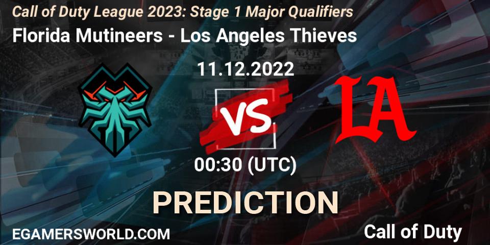 Florida Mutineers vs Los Angeles Thieves: Match Prediction. 11.12.2022 at 00:30, Call of Duty, Call of Duty League 2023: Stage 1 Major Qualifiers