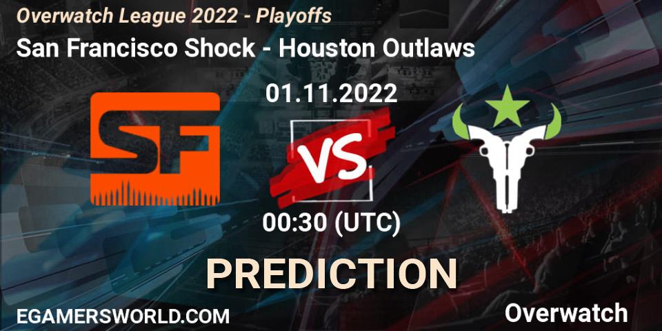 San Francisco Shock vs Houston Outlaws: Match Prediction. 01.11.22, Overwatch, Overwatch League 2022 - Playoffs