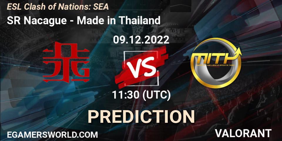 SR Nacague vs Made in Thailand: Match Prediction. 09.12.22, VALORANT, ESL Clash of Nations: SEA