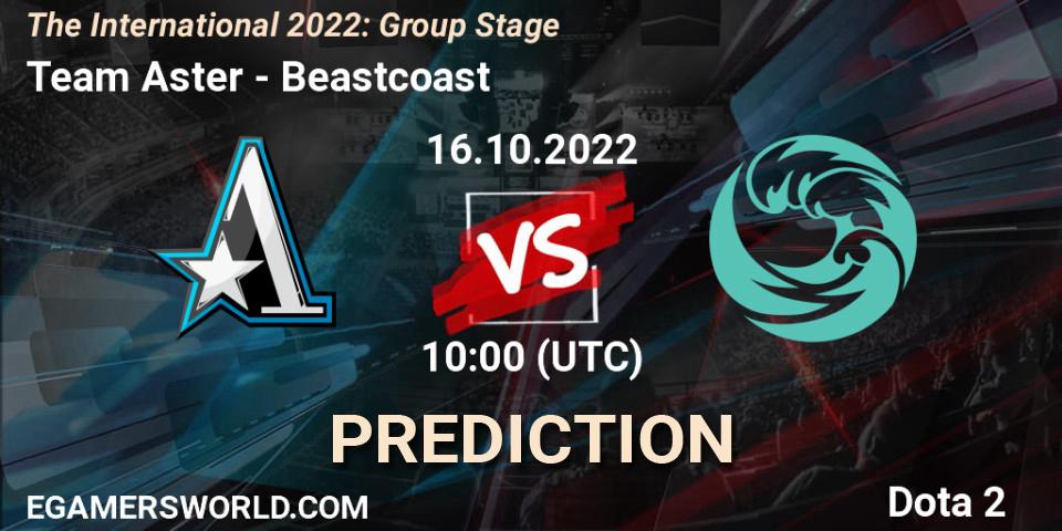 Team Aster vs Beastcoast: Match Prediction. 16.10.2022 at 11:56, Dota 2, The International 2022: Group Stage