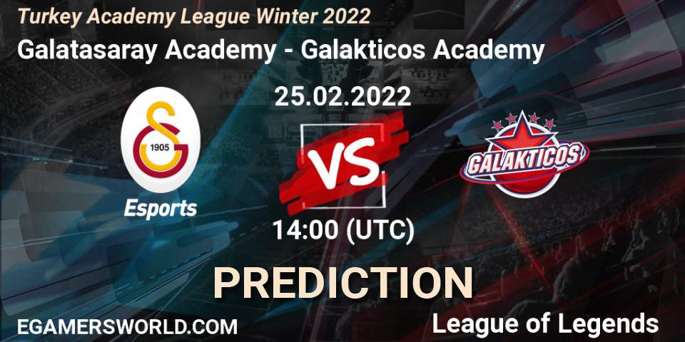 Galatasaray Academy vs Galakticos Academy: Match Prediction. 25.02.2022 at 14:00, LoL, Turkey Academy League Winter 2022