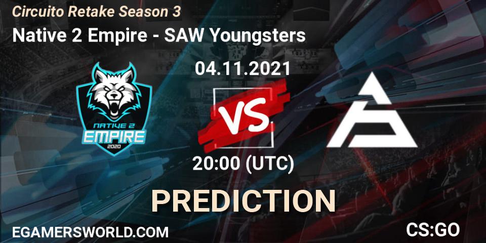 Native 2 Empire vs SAW Youngsters: Match Prediction. 04.11.2021 at 20:00, Counter-Strike (CS2), Circuito Retake Season 3