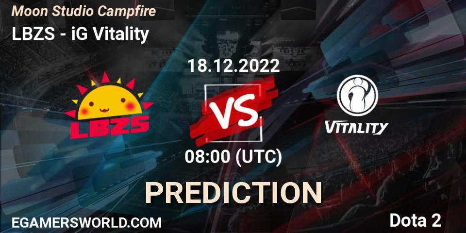 LBZS vs iG Vitality: Match Prediction. 18.12.2022 at 07:58, Dota 2, Moon Studio Campfire