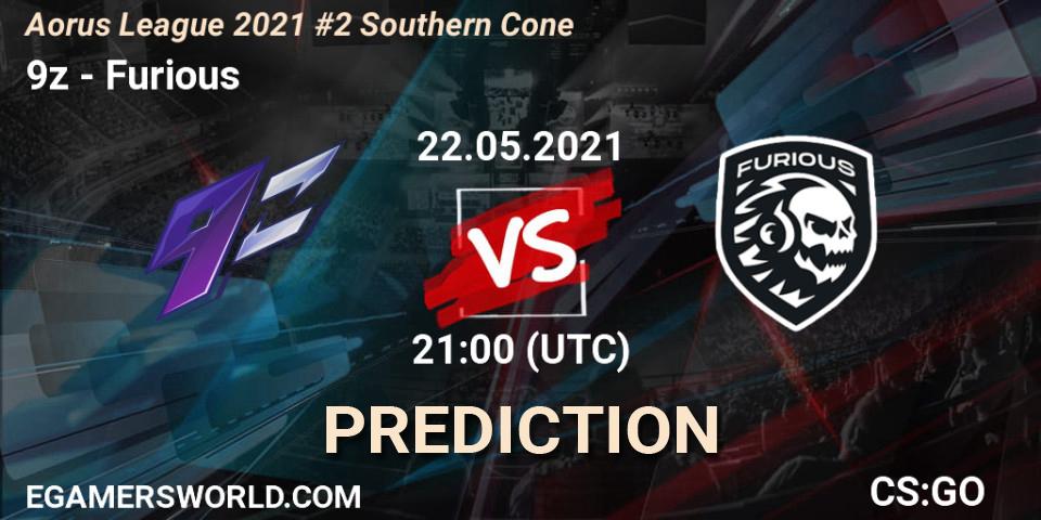 9z vs Furious: Match Prediction. 22.05.2021 at 21:00, Counter-Strike (CS2), Aorus League 2021 #2 Southern Cone