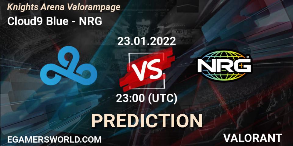 Cloud9 Blue vs NRG: Match Prediction. 23.01.2022 at 23:00, VALORANT, Knights Arena Valorampage