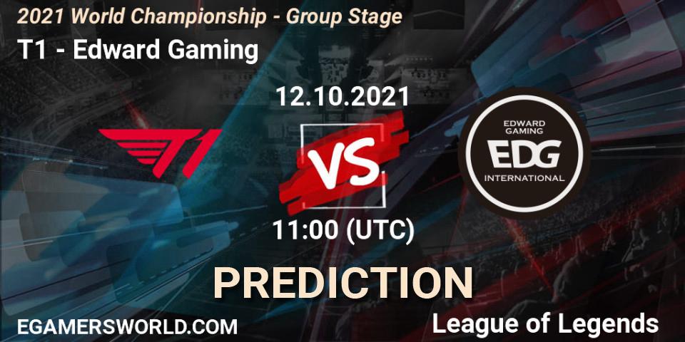 T1 vs Edward Gaming: Match Prediction. 12.10.2021 at 11:00, LoL, 2021 World Championship - Group Stage