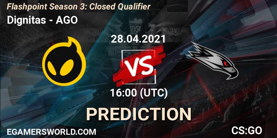 Dignitas vs AGO: Match Prediction. 28.04.2021 at 16:00, Counter-Strike (CS2), Flashpoint Season 3: Closed Qualifier