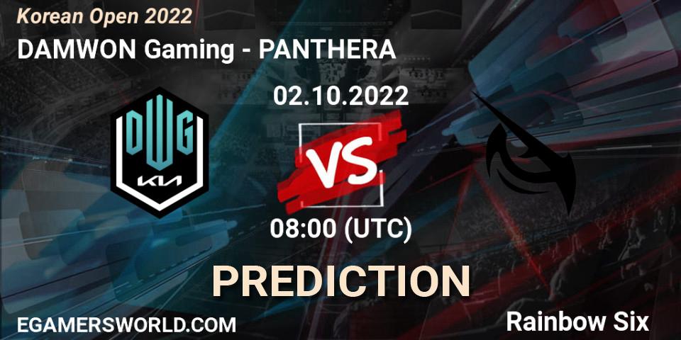 DAMWON Gaming vs PANTHERA: Match Prediction. 02.10.2022 at 08:00, Rainbow Six, Korean Open 2022