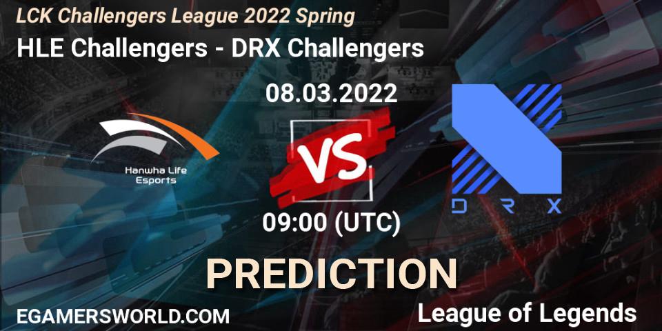HLE Challengers vs DRX Challengers: Match Prediction. 08.03.2022 at 09:00, LoL, LCK Challengers League 2022 Spring