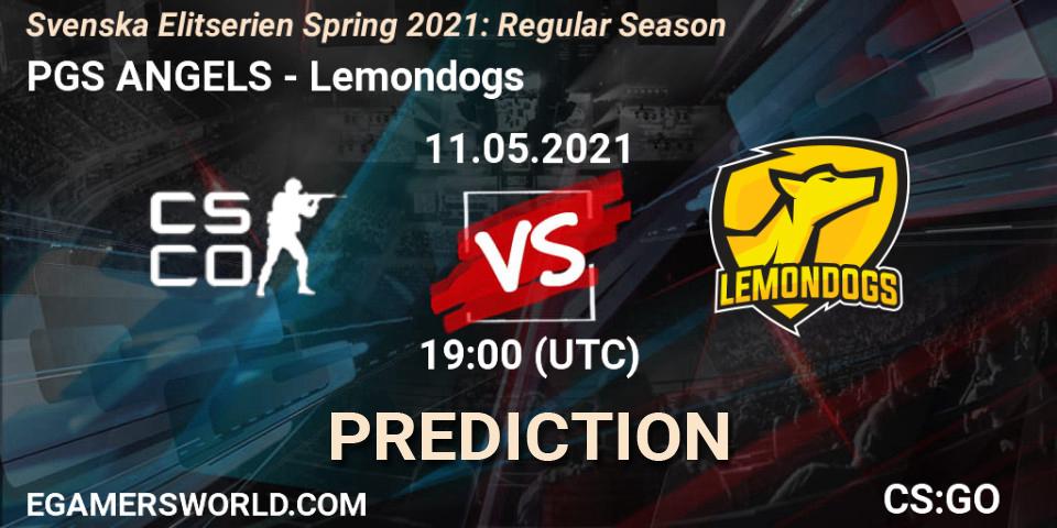 PGS ANGELS vs Lemondogs: Match Prediction. 11.05.2021 at 19:00, Counter-Strike (CS2), Svenska Elitserien Spring 2021: Regular Season