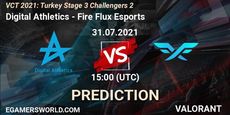 Digital Athletics vs Fire Flux Esports: Match Prediction. 31.07.2021 at 15:00, VALORANT, VCT 2021: Turkey Stage 3 Challengers 2