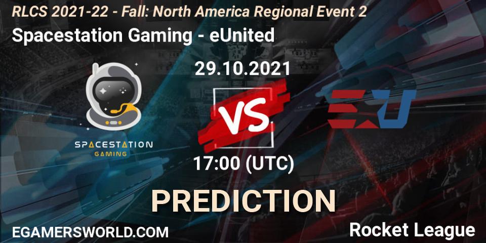 Spacestation Gaming vs eUnited: Match Prediction. 29.10.21, Rocket League, RLCS 2021-22 - Fall: North America Regional Event 2